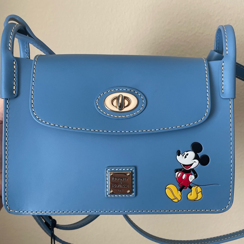 ***SOLD***Dooney & Bourke Blue Crossbody Bag with Polished Finish